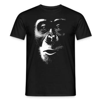 Funny Monkey T-Shirt - Men's T-Shirt - black - Front - AI Model Male 178 light (178cm)