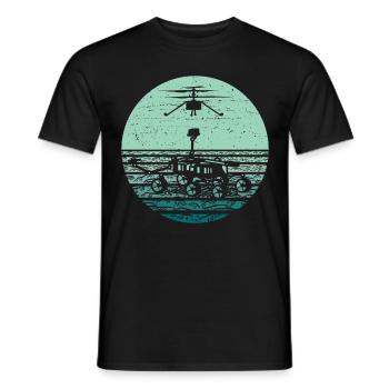 Planète Étoiles Galaxie Lunaire - T-shirt homme - noir - Devant - AI Model Male 178 light (178cm)
