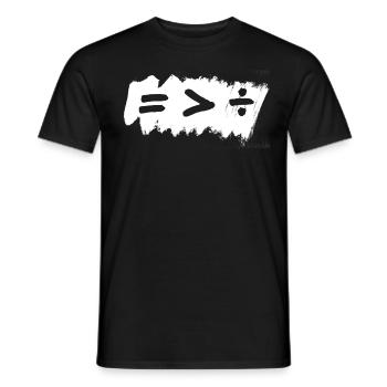 L’égalité est plus grande que le signe de division - T-shirt homme - noir - Devant - AI Model Male 178 light (178cm)
