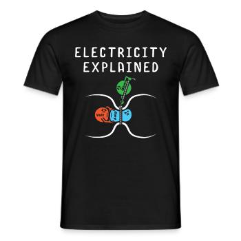 Natural Sciences Electrical Engineering - Men's T-Shirt - black - Front - AI Model Male 178 light (178cm)