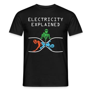 Elektronenphysik - Männer T-Shirt - Schwarz - Vorne - AI Model Male 178 light (178cm)