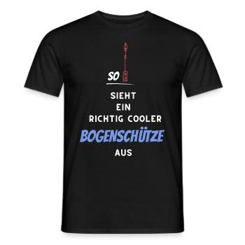 So sieht ein richtig cooler Bogenschütze aus - Männer T-Shirt - Schwarz - Vorne - AI Model Male 178 light (178cm)