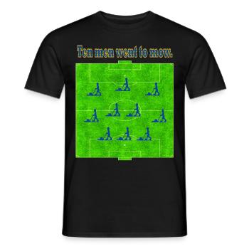 Ten Men Went To Mow - Men's T-Shirt - black - Front - AI Model Male 178 light (178cm)