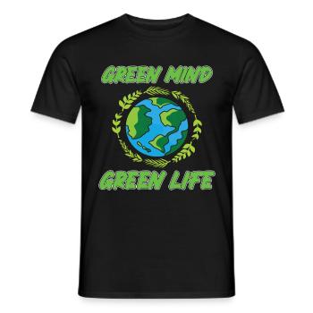 Eco-friendly Earth Planet Save Earth Day - Men's T-Shirt - black - Front - AI Model Male 178 light (178cm)