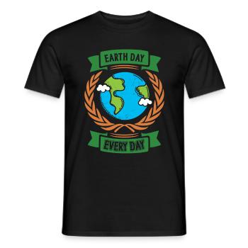Journée écologique de la planète Terre sauve la Terre - T-shirt homme - noir - Devant - AI Model Male 178 light (178cm)