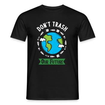 Eco-friendly Earth Planet Save Earth Day - Men's T-Shirt - black - Front - AI Model Male 178 light (178cm)