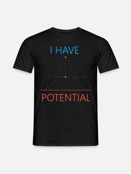 Major in Physics I have potential - Men's T-Shirt - black