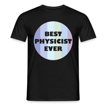 Retro Physics Lover Educational - Men's T-Shirt - black - Front - AI Model Male 178 light (178cm)