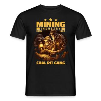 Goldgräber Bergarbeiter Bergleute Bergmann - Männer T-Shirt - Schwarz - Vorne - AI Model Male 178 light (178cm)