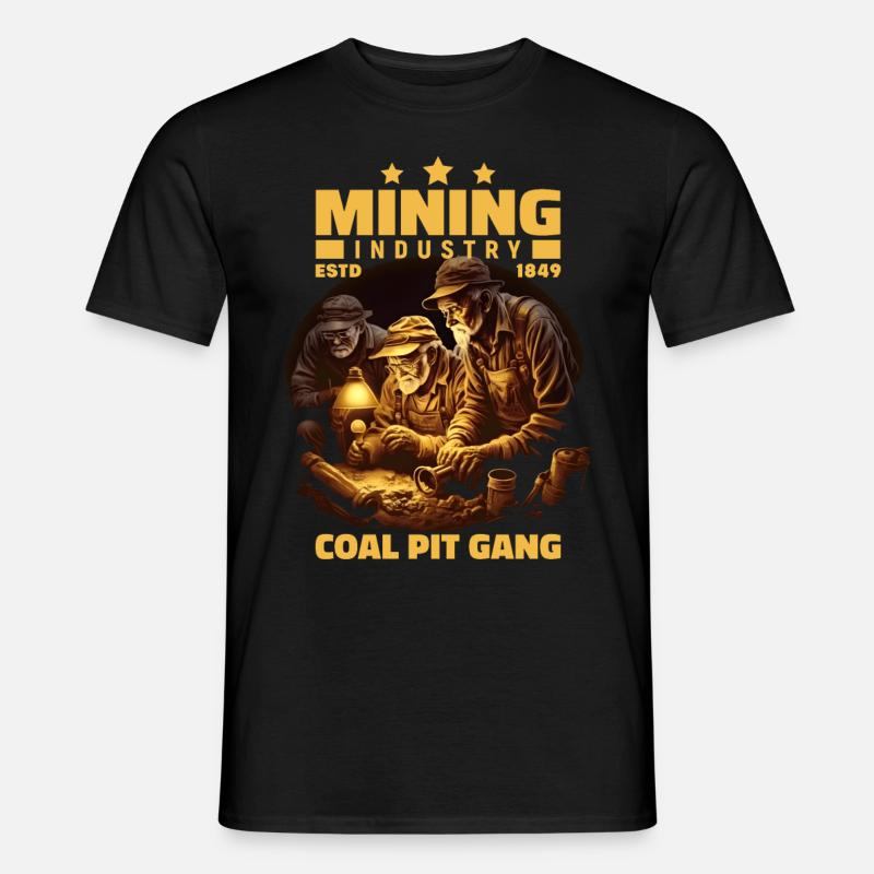 Goldgräber Bergarbeiter Bergleute Bergmann - Männer T-Shirt - Schwarz