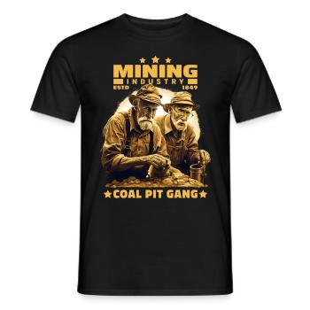 Goldgräber Bergarbeiter Bergleute Bergmänner - Männer T-Shirt - Schwarz - Vorne - AI Model Male 178 light (178cm)