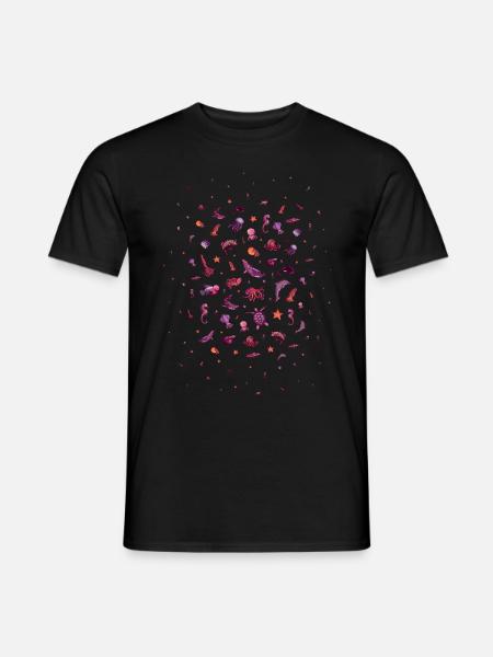 Fischliebhaber Wassertier - Männer T-Shirt - Schwarz