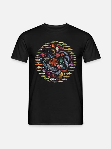 Meeresbiologe Aqua Scuba Diver - Männer T-Shirt - Schwarz