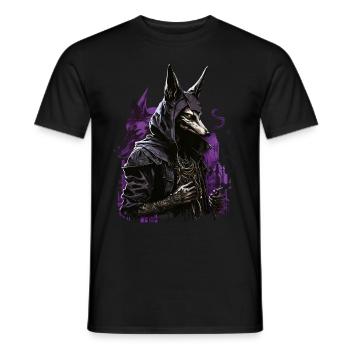 Anubi's God of the Dead Futuristic Gift - Men's T-Shirt - black - Front - AI Model Male 178 light (178cm)