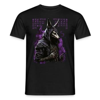 Egypt Anubi's God of the Dead Futuristic Gift - Men's T-Shirt - black - Front - AI Model Male 178 light (178cm)