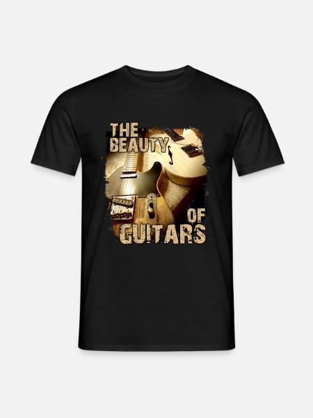 The Beauty Of Guitars - Men's T-Shirt - black