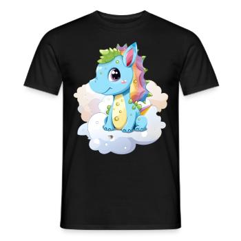 DIno Baby Regenbogen Geschenk - Männer T-Shirt - Schwarz - Vorne - AI Model Male 178 light (178cm)