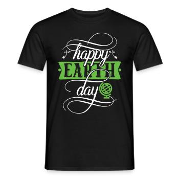 Eco-friendly Earth Planet Save Earth Day - Men's T-Shirt - black - Front - AI Model Male 178 light (178cm)
