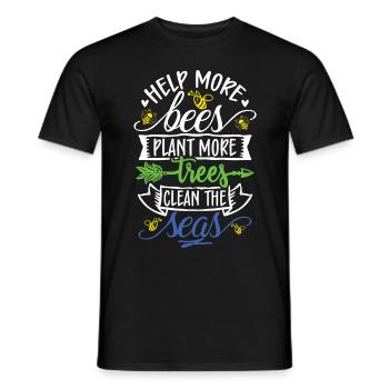 Journée écologique Earth Planet Save Earth - T-shirt homme - noir - Devant - AI Model Male 178 light (178cm)