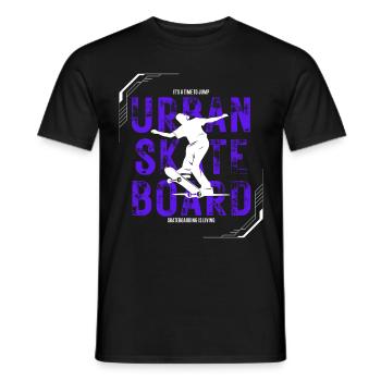 Urban Skate Board - Männer T-Shirt - Schwarz - Vorne - AI Model Male 178 light (178cm)