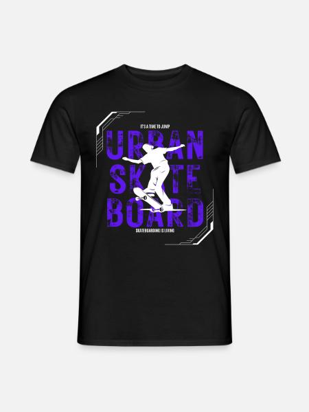 Urban Skate Board - Männer T-Shirt - Schwarz
