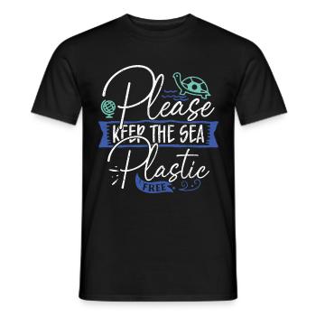 Earth Day Environmentally Friendly Earth Planet Saving - Men's T-Shirt - black - Front - AI Model Male 178 light (178cm)