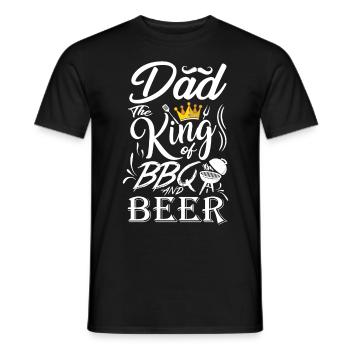 Papa Der King Of Bbq Vatertag - Männer T-Shirt - Schwarz - Vorne - AI Model Male 178 light (178cm)