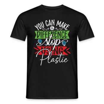 Earth Day Environmentally Friendly Earth Planet Saving - Men's T-Shirt - black - Front - AI Model Male 178 light (178cm)