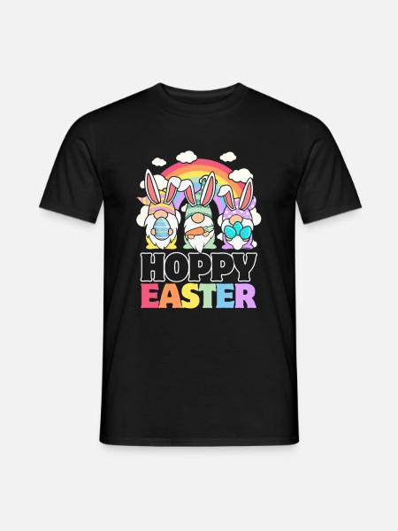 Hoppy Easter - Gnome Easter Eggs - Men's T-Shirt - black