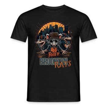 Peste des rats à Brooklyn à New York - T-shirt homme - noir - Devant - AI Model Male 178 light (178cm)