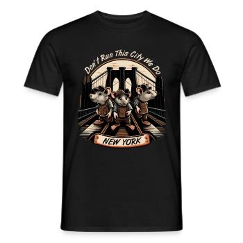 New York City Brooklyn Bridge Rat Plague - T-shirt homme - noir - Devant - AI Model Male 178 light (178cm)