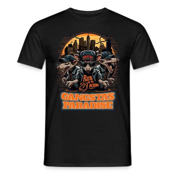 New York City Brooklyn Rat Gangstas Paradise - T-shirt homme - noir - Devant - AI Model Male 178 light (178cm)