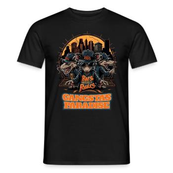 New York City Brooklyn Rats Gangstas Paradise - Men's T-Shirt - black - Front - AI Model Male 178 light (178cm)