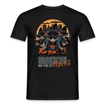 Rats rats de Brooklyn à New York - T-shirt homme - noir - Devant - AI Model Male 178 light (178cm)