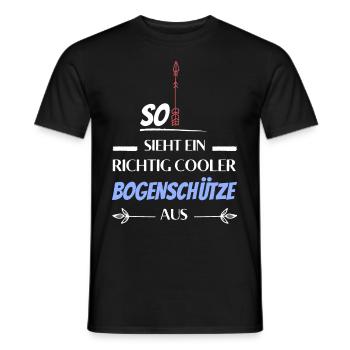 So sieht ein richtig cooler Bogenschütze aus - Männer T-Shirt - Schwarz - Vorne - AI Model Male 178 light (178cm)