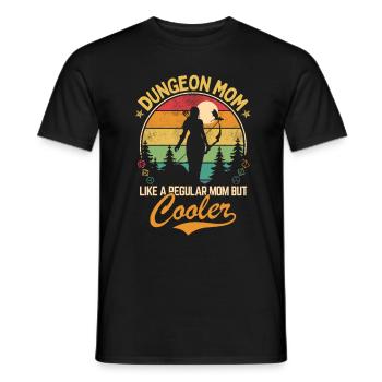 Dungeon Mom - Like a normal but cooler mother - Men's T-Shirt - black - Front - AI Model Male 178 light (178cm)