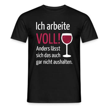Ich arbeite voll anders ist es nicht auszuhalten - Männer T-Shirt - Schwarz - Vorne - AI Model Male 178 light (178cm)