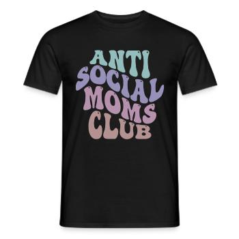 Anti Social Moms Club - Mothers Day - Men's T-Shirt - black - Front - AI Model Male 178 light (178cm)