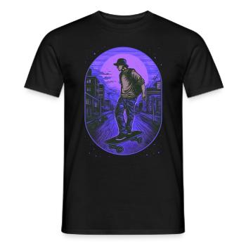 Skateboarder - Männer T-Shirt - Schwarz - Vorne - AI Model Male 178 light (178cm)