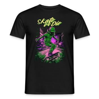 Skateboarder Skateboard Skate Skater - Männer T-Shirt - Schwarz - Vorne - AI Model Male 178 light (178cm)