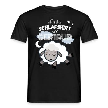 Schlafshirt Gertrud - Männer T-Shirt - Schwarz - Vorne - AI Model Male 178 light (178cm)
