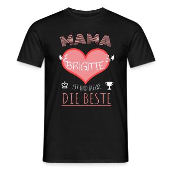 Brigitte - Männer T-Shirt - Schwarz - Vorne - AI Model Male 178 light (178cm)