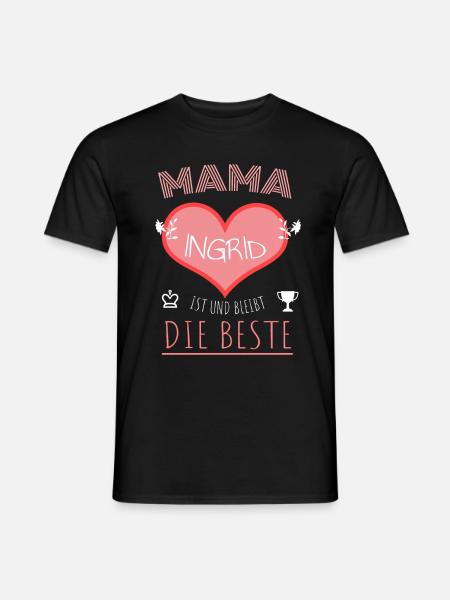 Ingrid - Männer T-Shirt - Schwarz