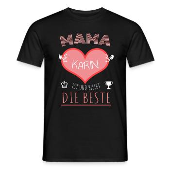 Karin - Männer T-Shirt - Schwarz - Vorne - AI Model Male 178 light (178cm)