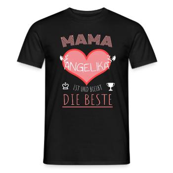 Angelika - Männer T-Shirt - Schwarz - Vorne - AI Model Male 178 light (178cm)