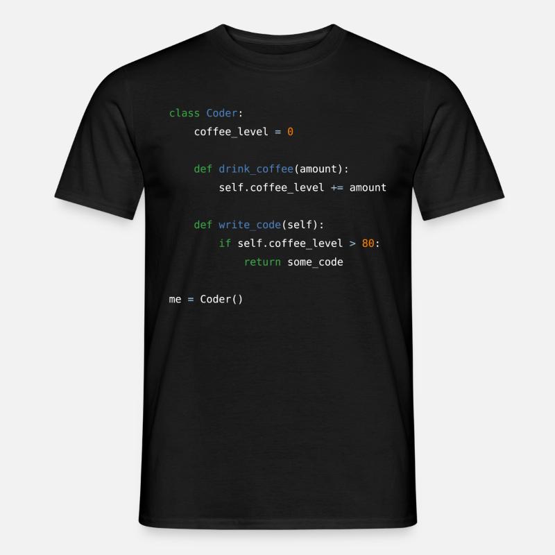 Coder - Männer T-Shirt - Schwarz