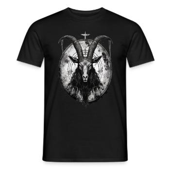 Gothic Baphomet Witches Witchcraft Ritual Dark - Männer T-Shirt - Schwarz - Vorne - AI Model Male 178 light (178cm)
