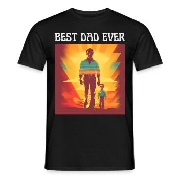Father's Day Quote Father Father Father Father Father Gesch - Men's T-Shirt - black - Front - AI Model Male 178 light (178cm)