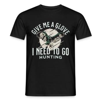Falcon Falconry Falconry Falcon Hunter Hobby Sports - Men's T-Shirt - black - Front - AI Model Male 178 light (178cm)
