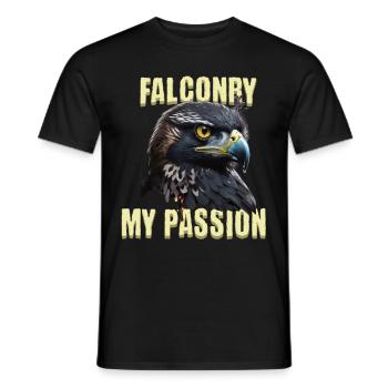 Falcon Falconry Falconry Falcon Hunter Hobby Sports - Men's T-Shirt - black - Front - AI Model Male 178 light (178cm)